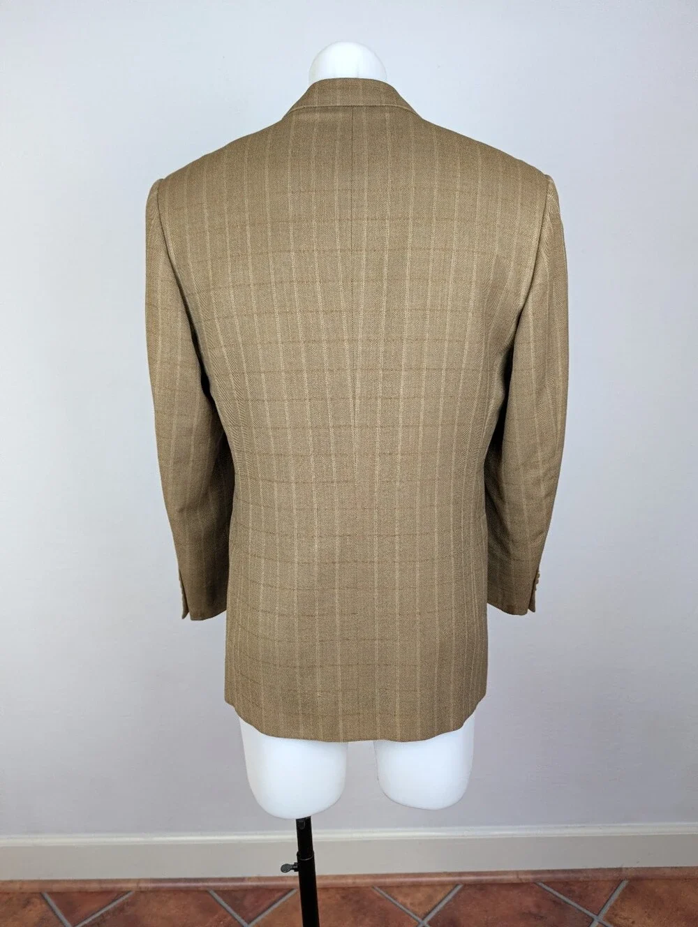 Barcelino x Marco Azzali Virgin Wool Sport Jacket in Soft Tan Herringbone